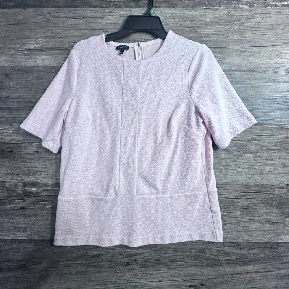 Talbots Soft Pink Textured Blouse‎